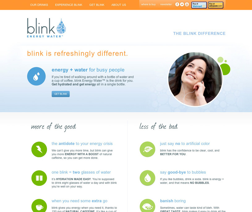 Blink Energy Water Website